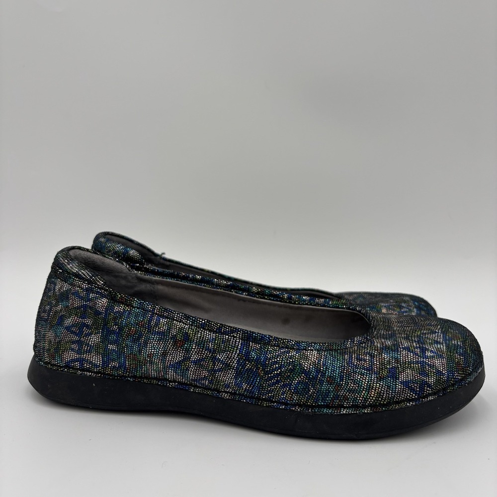 Alegria‎ Petal Rave Women's Flats Shoes Size 8.5 Multicolor Green Blue Slip On